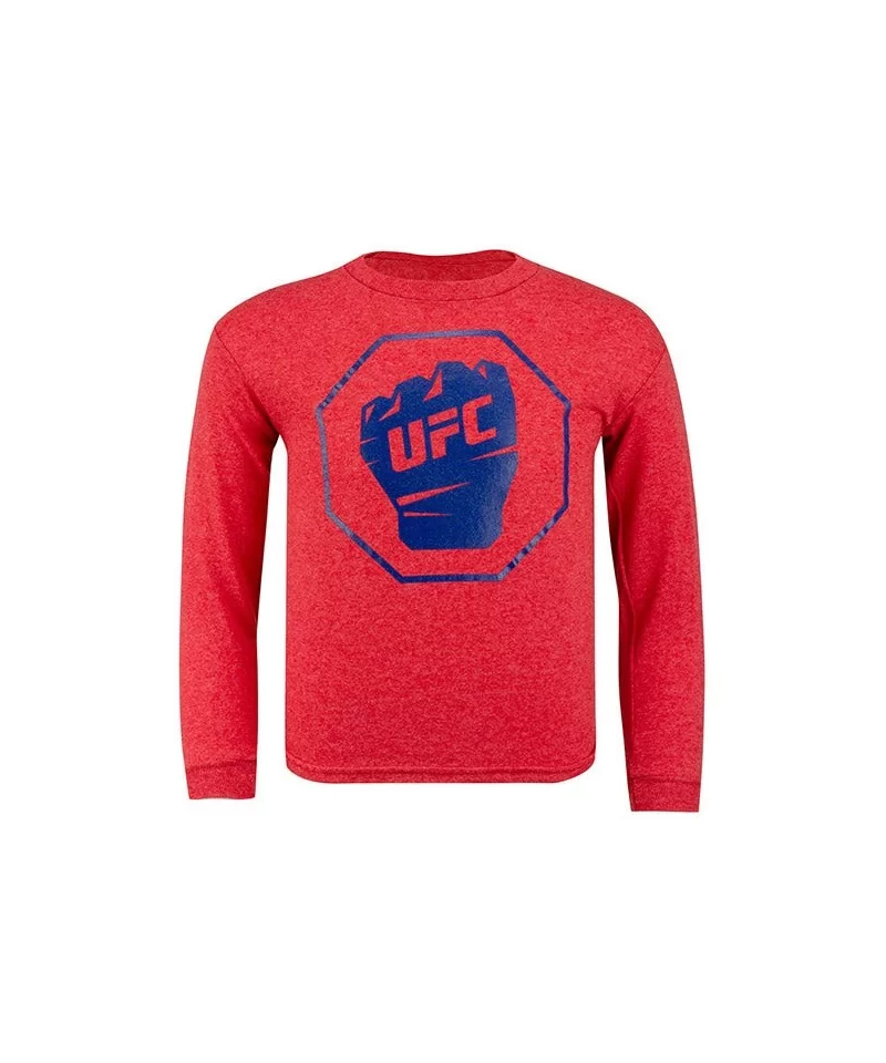 UFC Junior Long Sleeve T-Shirt - Red Heather $7.22 KID'S