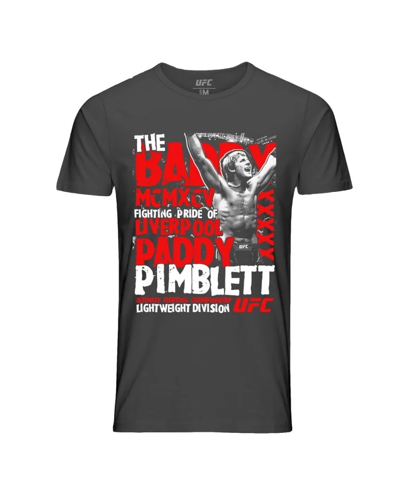 Men's UFC Paddy Pimblett Baddy Live T-Shirt - Dark Grey $13.16 MEN'S