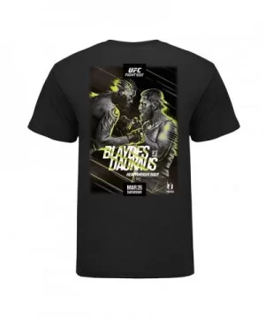 Men's UFC Fight Night Blaydes vs Daukaus Event T-Shirt - Black $3.72 MEN'S