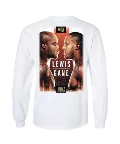 Men's UFC 265 Long Sleeve Event T-Shirt - White $3.60 MEN'S