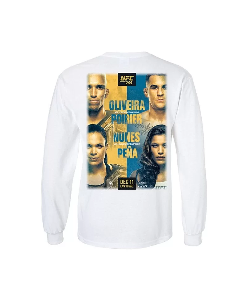 Men's UFC 269 Long Sleeve Event T-Shirt - White $4.68 MEN'S