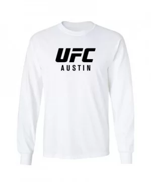 Men's UFC Fight Night Kattar vs Emmett Long Sleeve Event T-Shirt - White $4.32 MEN'S