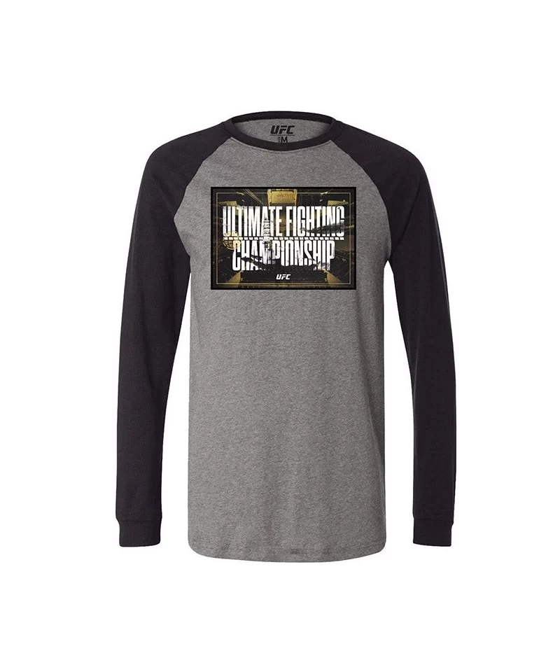 Men's UFC Championship Gold Long Sleeve T-Shirt - Grey $6.60 MEN'S