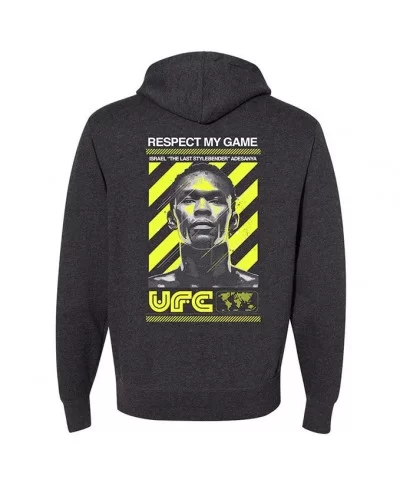 UFC Israel Adesanya Respect Collection Hoodie - Charcoal Heather $8.68 MEN'S