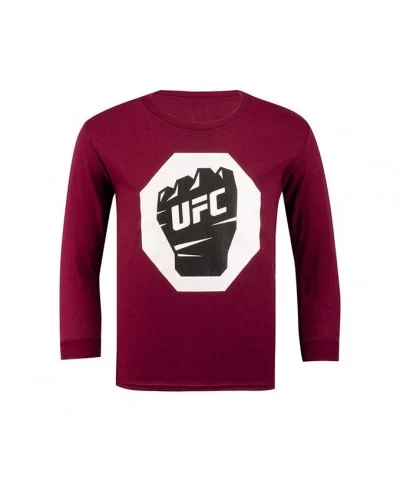 UFC Junior Long Sleeve T-Shirt - Maroon $8.10 KID'S