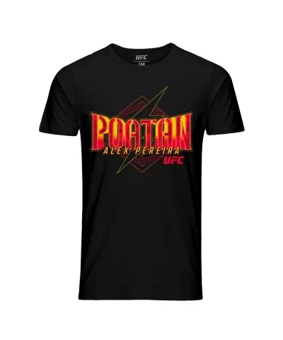 Men's UFC Alex Pereira Poatan T-Shirt - Black $12.32 MEN'S