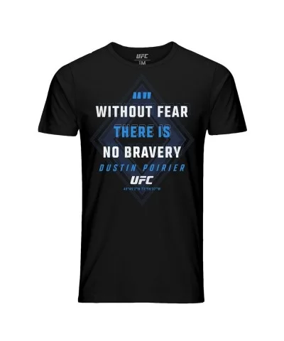 Men's UFC Dustin Poirier Without Fear T-Shirt - Black $12.04 MEN'S