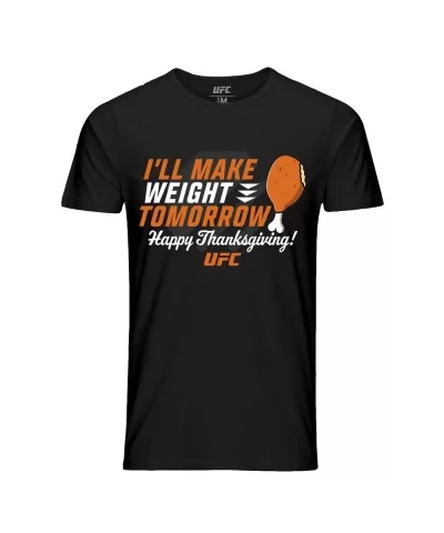 Men's UFC Thanksgiving Weight T-Shirt - Black $9.60 MEN'S