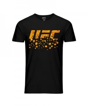 Men's UFC Thanksgiving Fall Leaves T-Shirt - Black $10.80 MEN'S